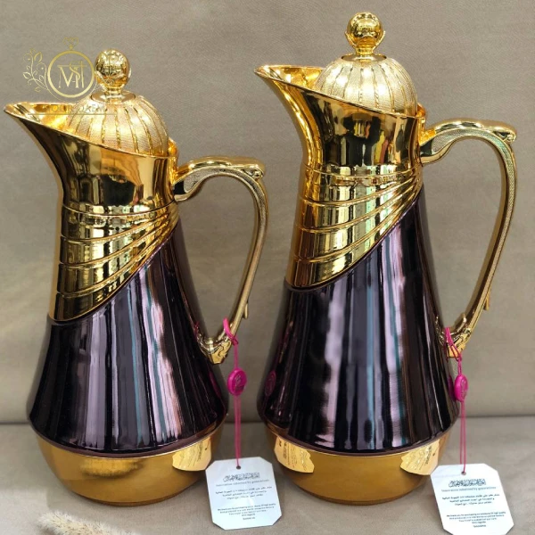 فلاسک دو قلو مصری اکلیلی نقره ای